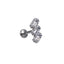 BLBJ37 STAINLESS STEEL INTERNAL THREAD LABRET WITH RECTANGLE CZ