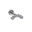 BLBJ38 STAINLESS STEEL INTERNAL THREAD LABRET WITH ROUND CZ