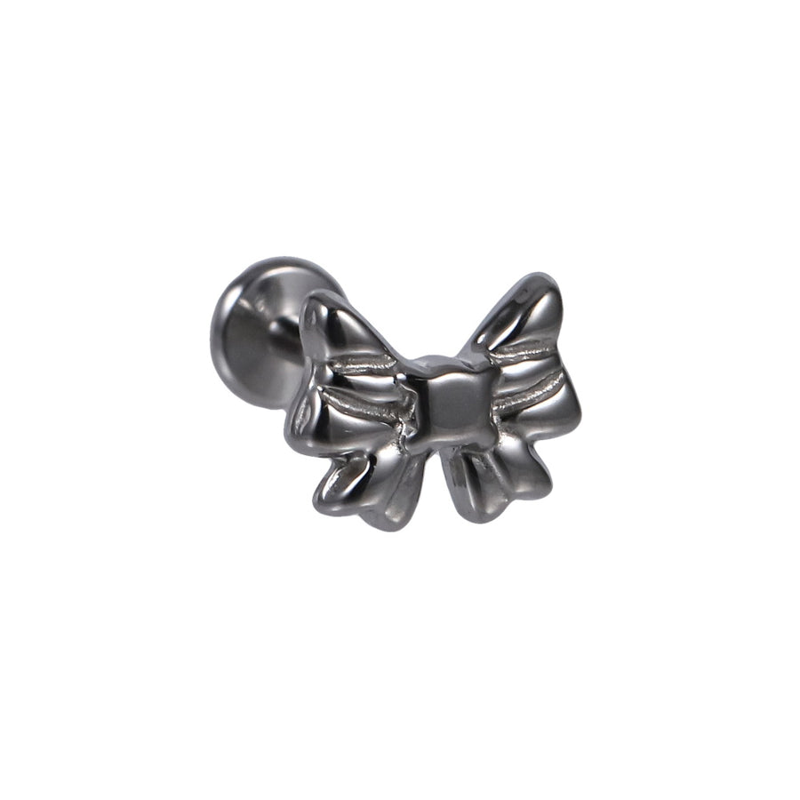 BLBJ40 STAINLESS STEEL INTERNAL THREAD LABRET WITH BOWKNOT DESIGN
