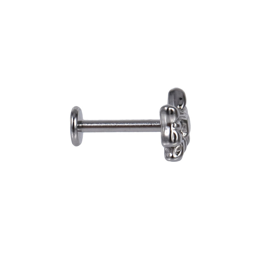 BLBJ40 STAINLESS STEEL INTERNAL THREAD LABRET WITH BOWKNOT DESIGN