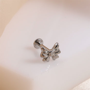 BLBJ40 STAINLESS STEEL INTERNAL THREAD LABRET WITH BOWKNOT DESIGN