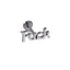 BLBJ41 STAINLESS STEEL INTERNAL THREAD LABRET WITH LETTER DESIGN