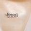 BLBJ42 STAINLESS STEEL INTERNAL THREAD LABRET WITH LETTER DESIGN