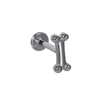 BLBJ43 STAINLESS STEEL INTERNAL THREAD LABRET WITH BONE DESIGN