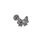 BLBJ44 STAINLESS STEEL INTERNAL THREAD LABRET WITH BOWKNOT DESIGN & CZ