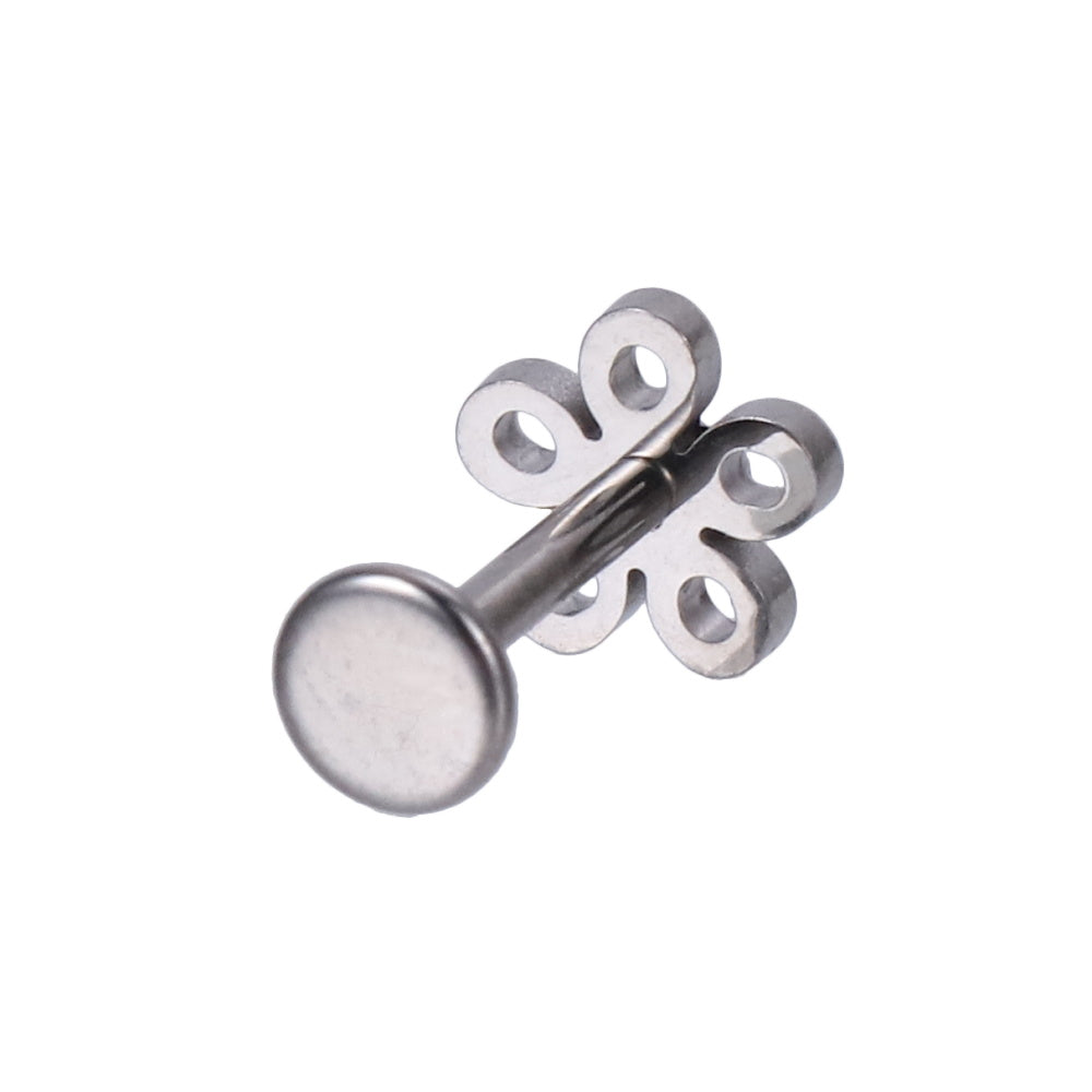 BLBJ45 G-23 TITANIUM INTERNAL THREAD LABRET WITH FLLOWER DESIGN