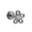 BLBJ45 G-23 TITANIUM INTERNAL THREAD LABRET WITH FLLOWER DESIGN