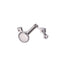 BLBJ48 G-23 TITANIUM INTERNAL THREAD LABRET WITH CZ