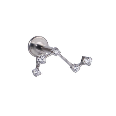 BLBJ48 G-23 TITANIUM INTERNAL THREAD LABRET WITH CZ