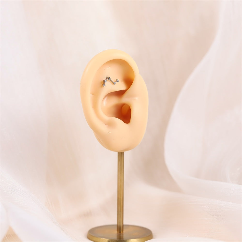 BLBJ48 G-23 TITANIUM INTERNAL THREAD LABRET WITH CZ