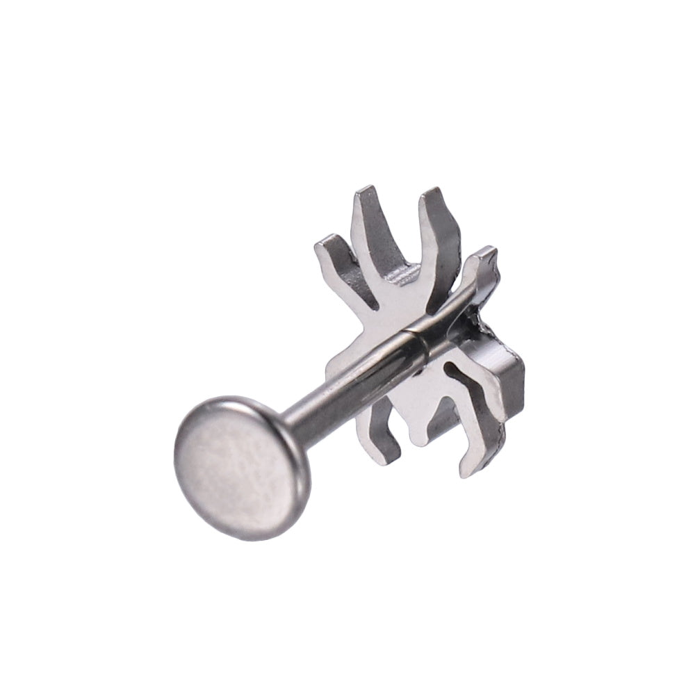 BLBJ49 G-23 TITANIUM INTERNAL THREAD LABRET WITH SPIDER DESIGN