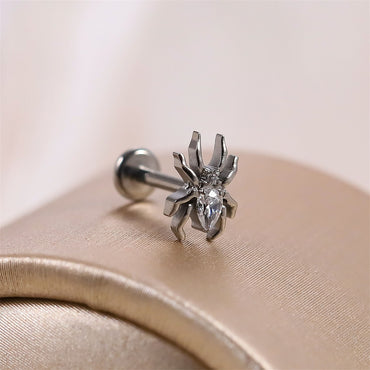 BLBJ49 G-23 TITANIUM INTERNAL THREAD LABRET WITH SPIDER DESIGN
