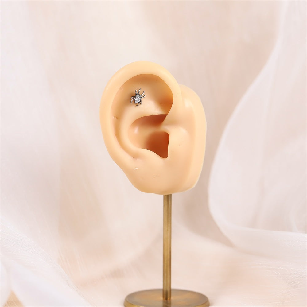 BLBJ49 G-23 TITANIUM INTERNAL THREAD LABRET WITH SPIDER DESIGN