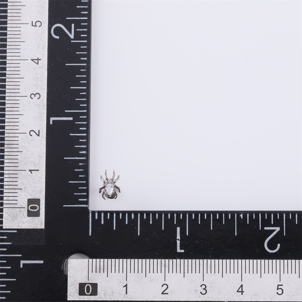 BLBJ49 G-23 TITANIUM INTERNAL THREAD LABRET WITH SPIDER DESIGN