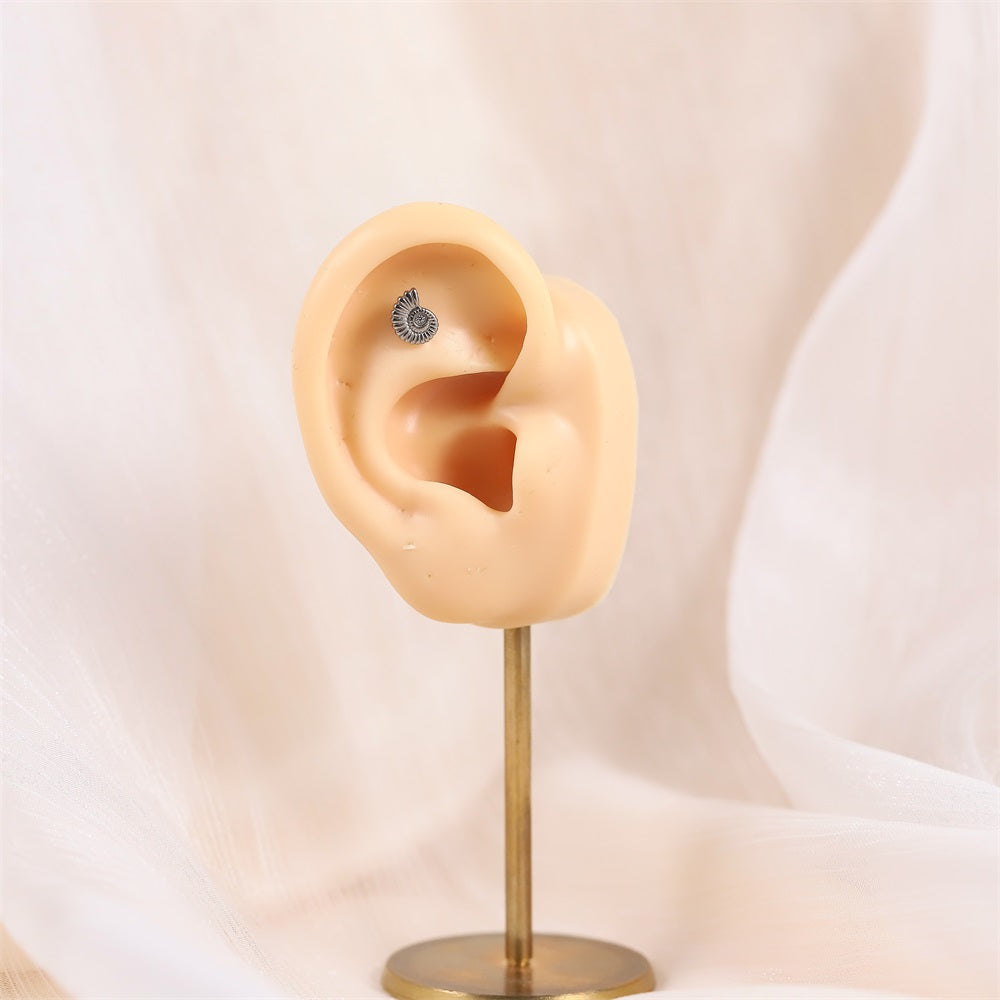 BLBJ50 G-23 TITANIUM INTERNAL THREAD LABRET WITH SHELL DESIGN