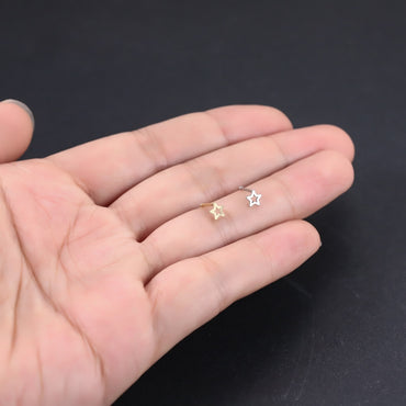 BN29 STAINLESS STEEL NOSE STUD WITH STAR DESIGN