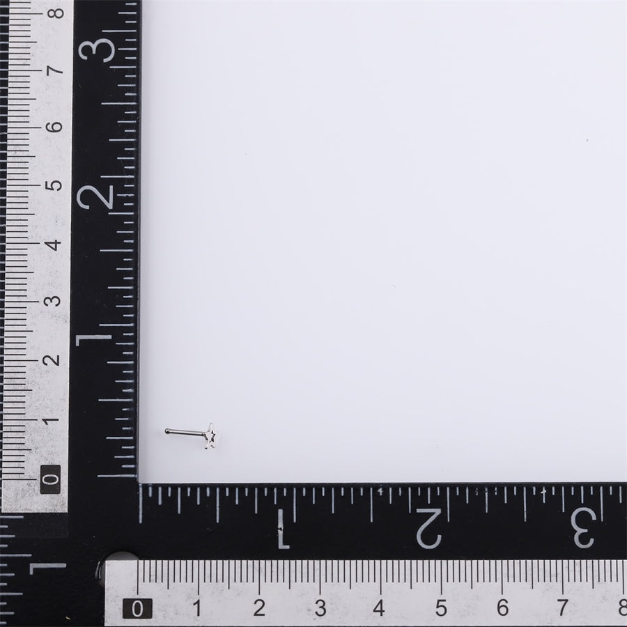 BN29 STAINLESS STEEL NOSE STUD WITH STAR DESIGN