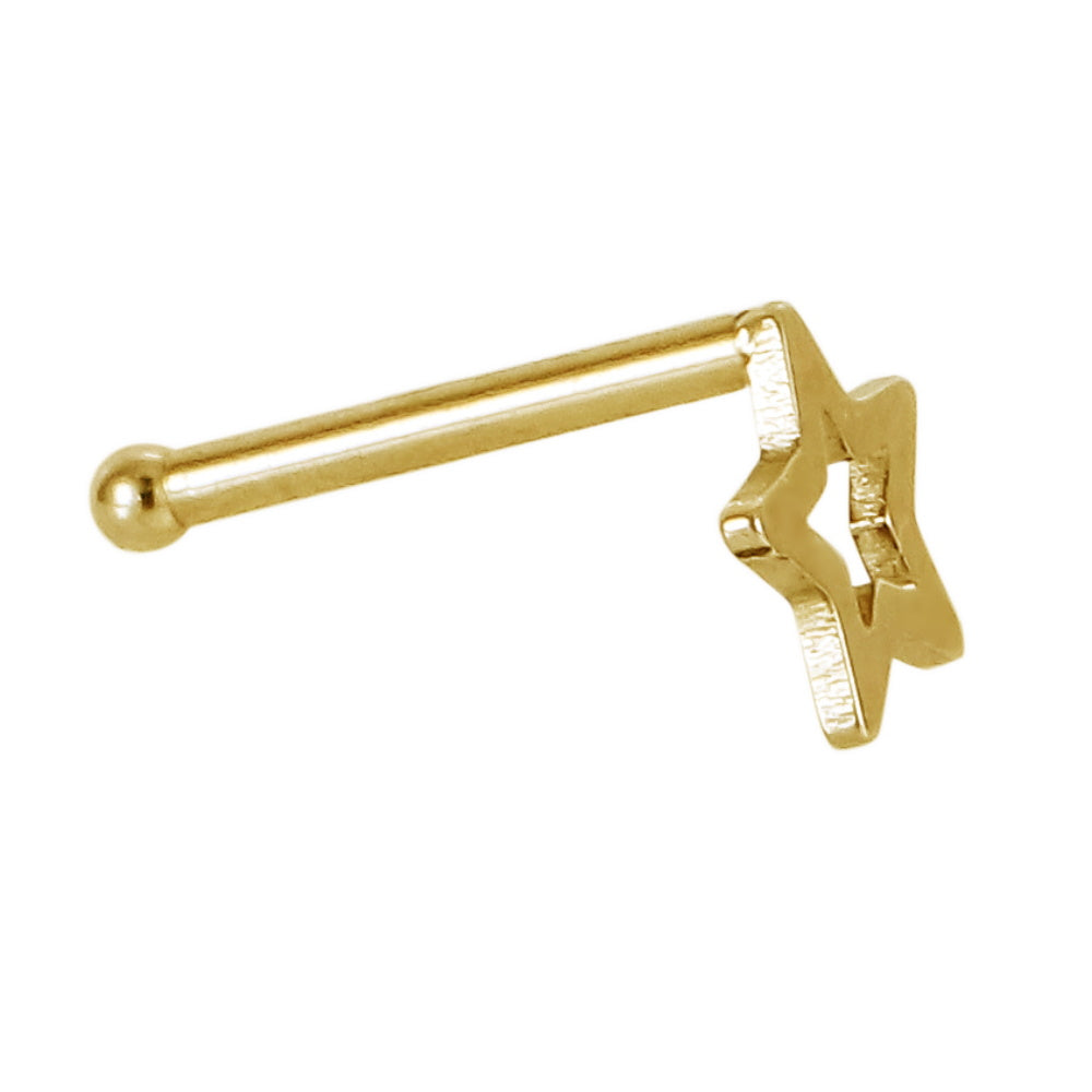 BN29 STAINLESS STEEL NOSE STUD WITH STAR DESIGN