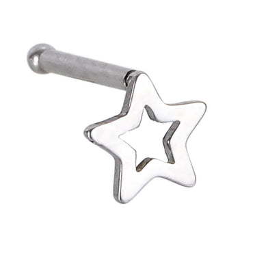 BN29 STAINLESS STEEL NOSE STUD WITH STAR DESIGN
