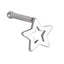 BN29 STAINLESS STEEL NOSE STUD WITH STAR DESIGN