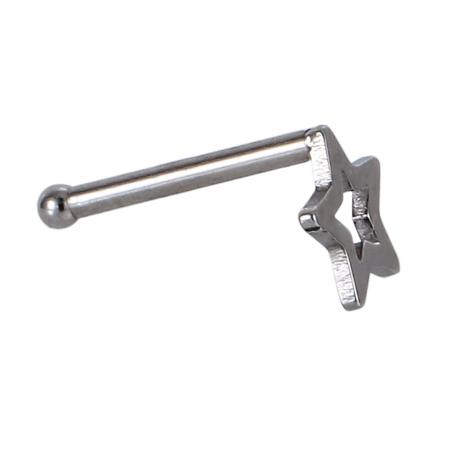 BN29 STAINLESS STEEL NOSE STUD WITH STAR DESIGN