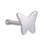 BN30 STAINLESS STEEL  NOSE STUD WITH BUTTERFLY DESIGN