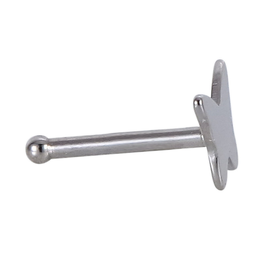 BN30 STAINLESS STEEL  NOSE STUD WITH BUTTERFLY DESIGN