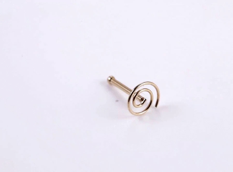 BN31 STAINLESS STEEL SPIRAL NOSE STUD