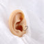 BRN04 STAINLESS STEEL HEART SHAPE NOSE STUD WITH ROPE DESIGN