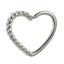 BRN04 STAINLESS STEEL HEART SHAPE NOSE STUD WITH ROPE DESIGN