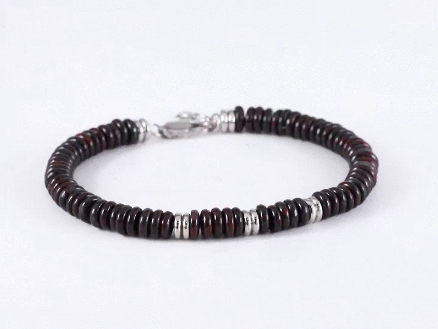stainless steel bracelet, natural stone bracelet, natural stone jewelry