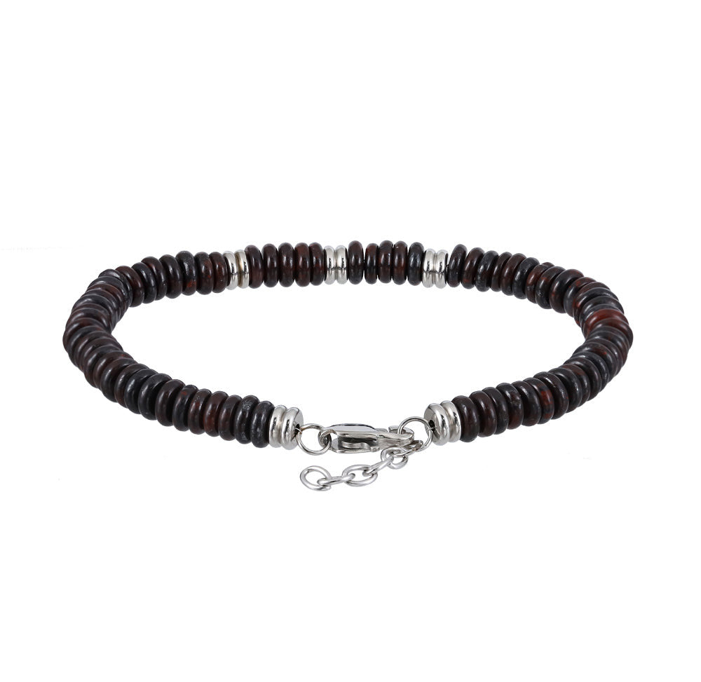stainless steel bracelet, natural stone bracelet, natural stone jewelry