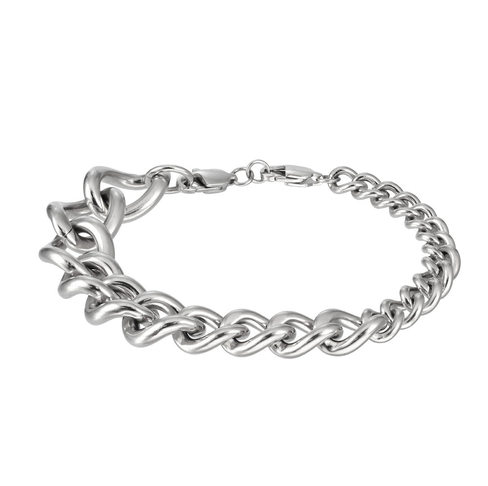 stainless steel bracelet, curb chain, manpower, modern, unique design