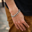 stainless steel bracelet, curb chain, manpower, modern, unique design