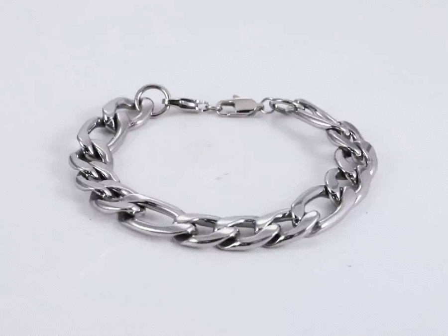 stainless steel bracelet, mix color, manpower, curb chain bracelet