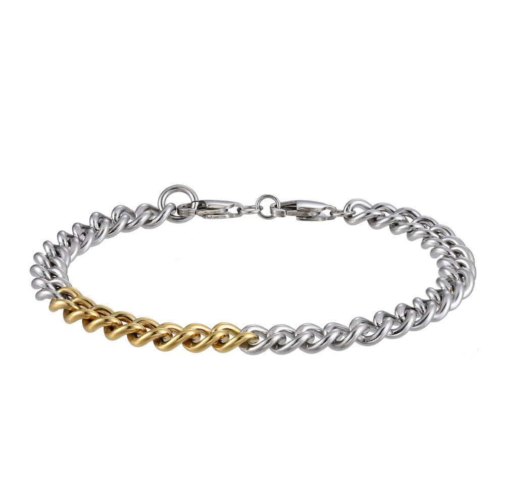 stainless steel bracelet, modern, mix colors, manpower