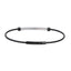 BSS1015 STAINLESS STEEL SLIM CABLE BRACELET WITH ID PLATE & CZ