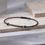 BSS1015 STAINLESS STEEL SLIM CABLE BRACELET WITH ID PLATE & CZ
