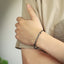 BSS1015 STAINLESS STEEL SLIM CABLE BRACELET WITH ID PLATE & CZ