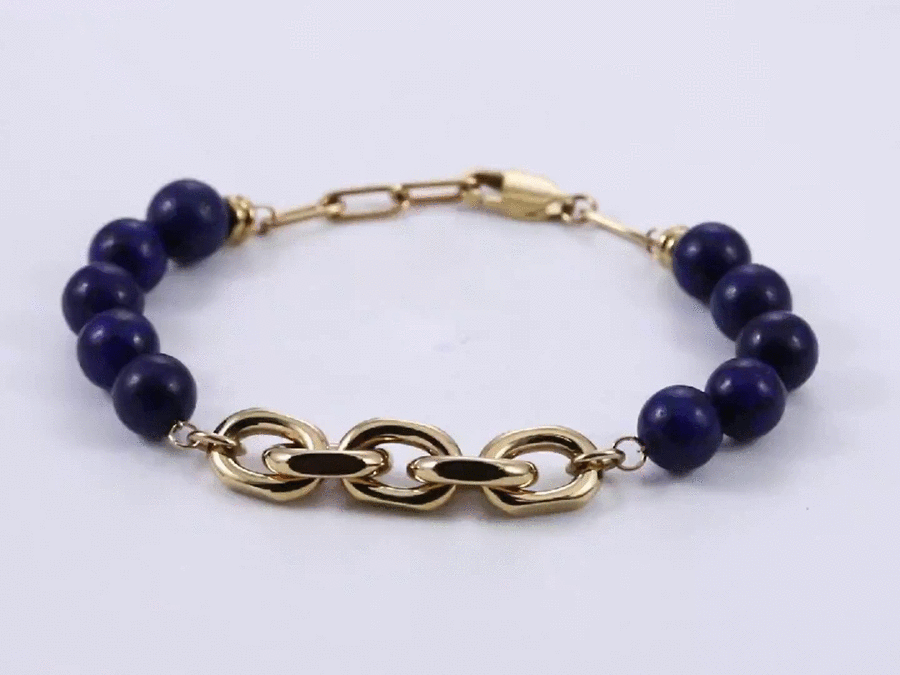 BSS1022 STAINLESS STEEL BRACELET WITH BEADS