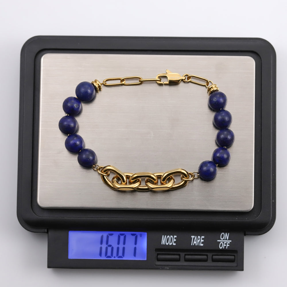 BSS1022 STAINLESS STEEL BRACELET WITH BEADS
