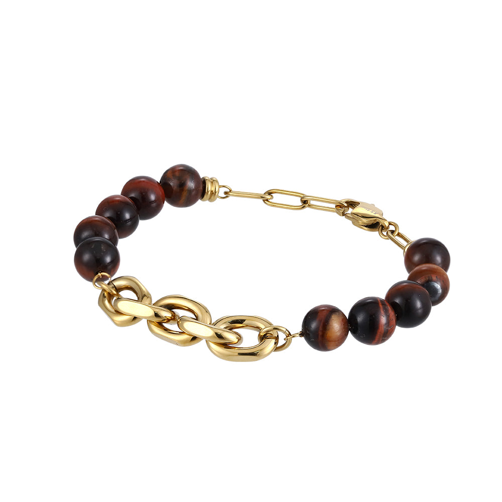 BSS1022 STAINLESS STEEL BRACELET WITH BEADS