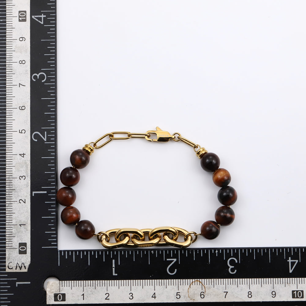 BSS1022 STAINLESS STEEL BRACELET WITH BEADS