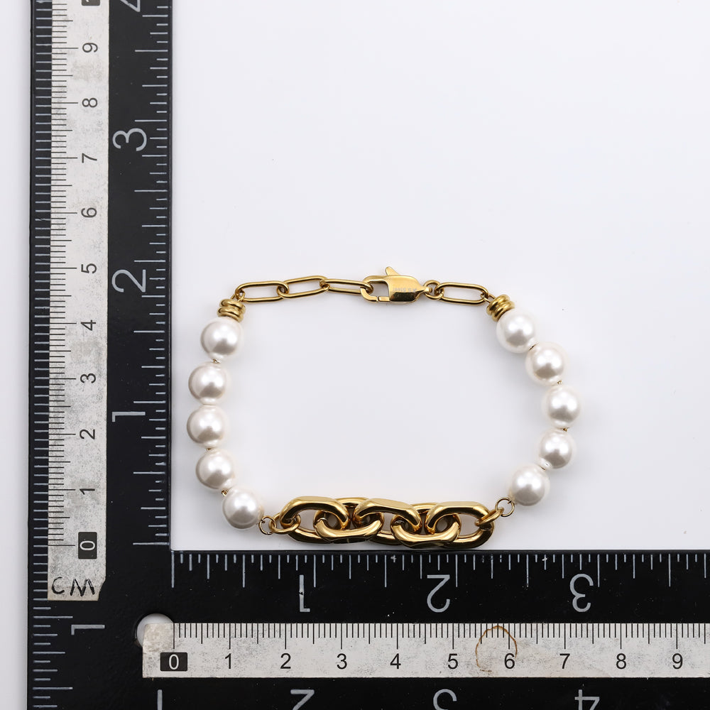 BSS1022 STAINLESS STEEL BRACELET WITH BEADS
