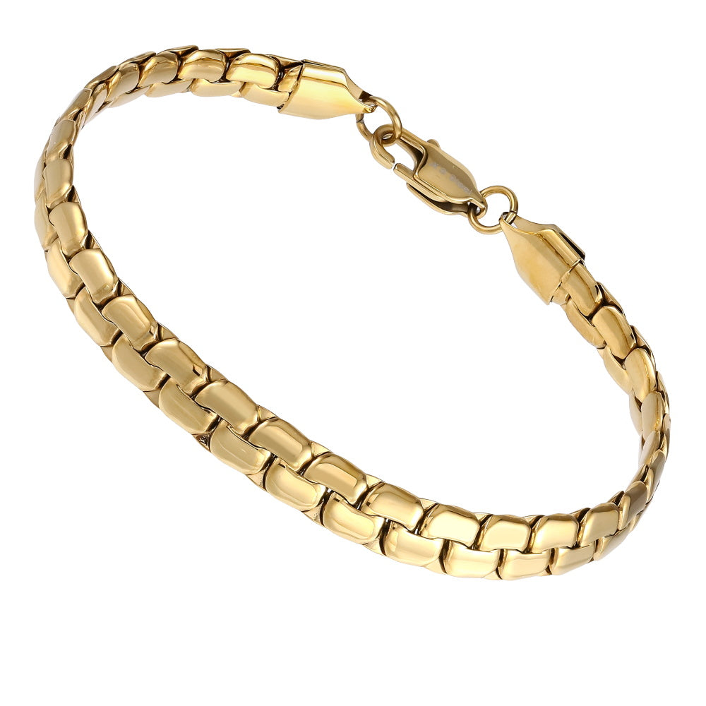 BSS1036 STAINLESS STEEL FLAT CHAIN BRACELET