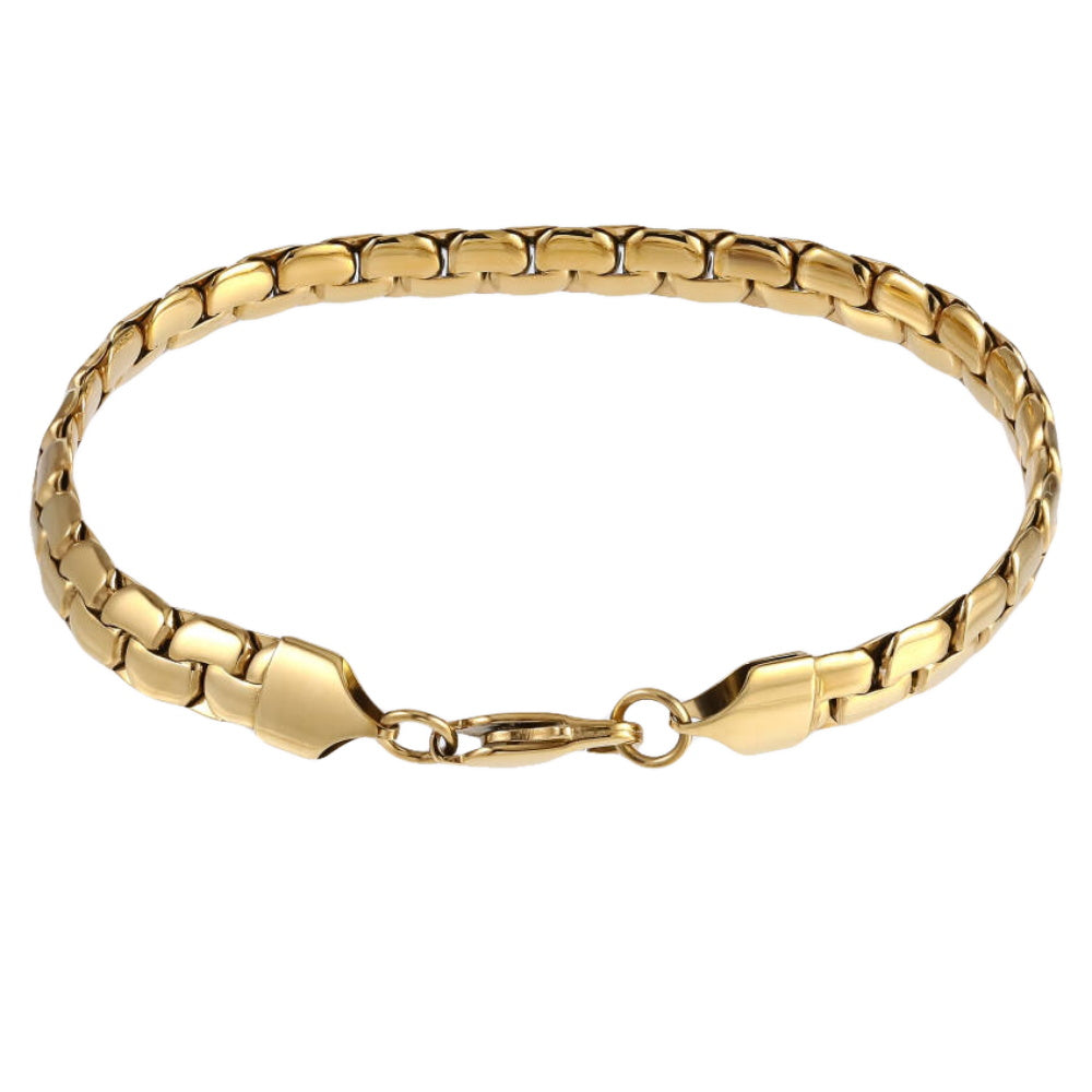 BSS1036 STAINLESS STEEL FLAT CHAIN BRACELET