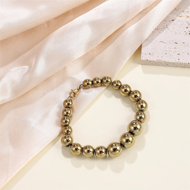 BSS1052 STAINLESS STEEL & HEMATITE BEADS BRACELET
