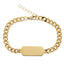 BSS1057 STAINLESS STEEL ID PLATE BRACELET WITH CZ