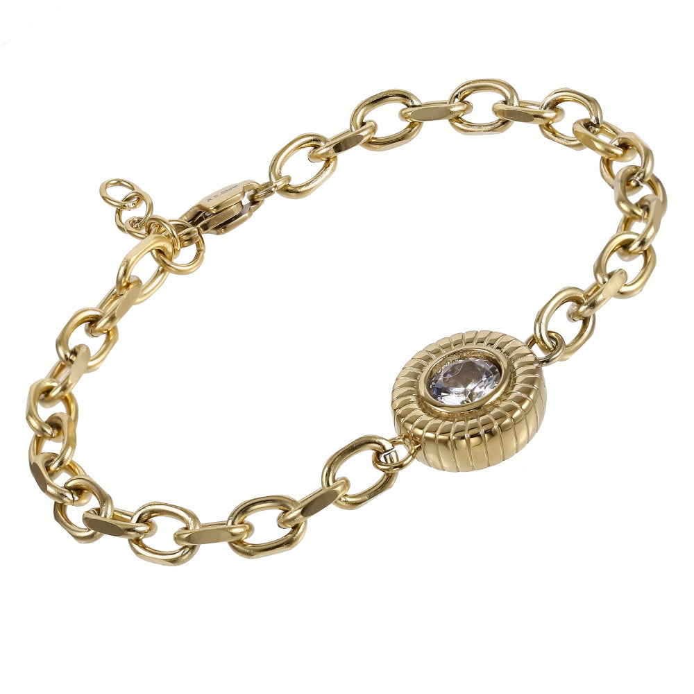 BSS1058 STAINLESS STEEL BRACELET WITH CZ