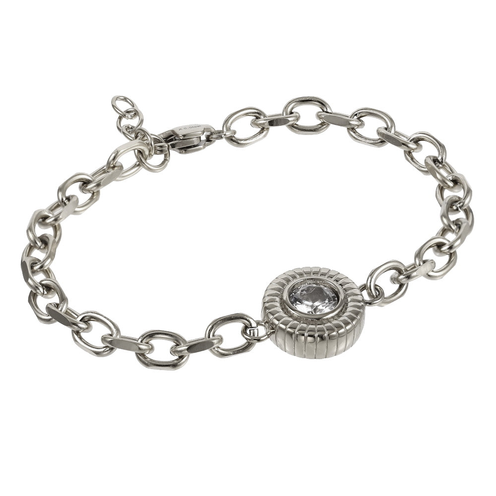 BSS1058 STAINLESS STEEL BRACELET WITH CZ